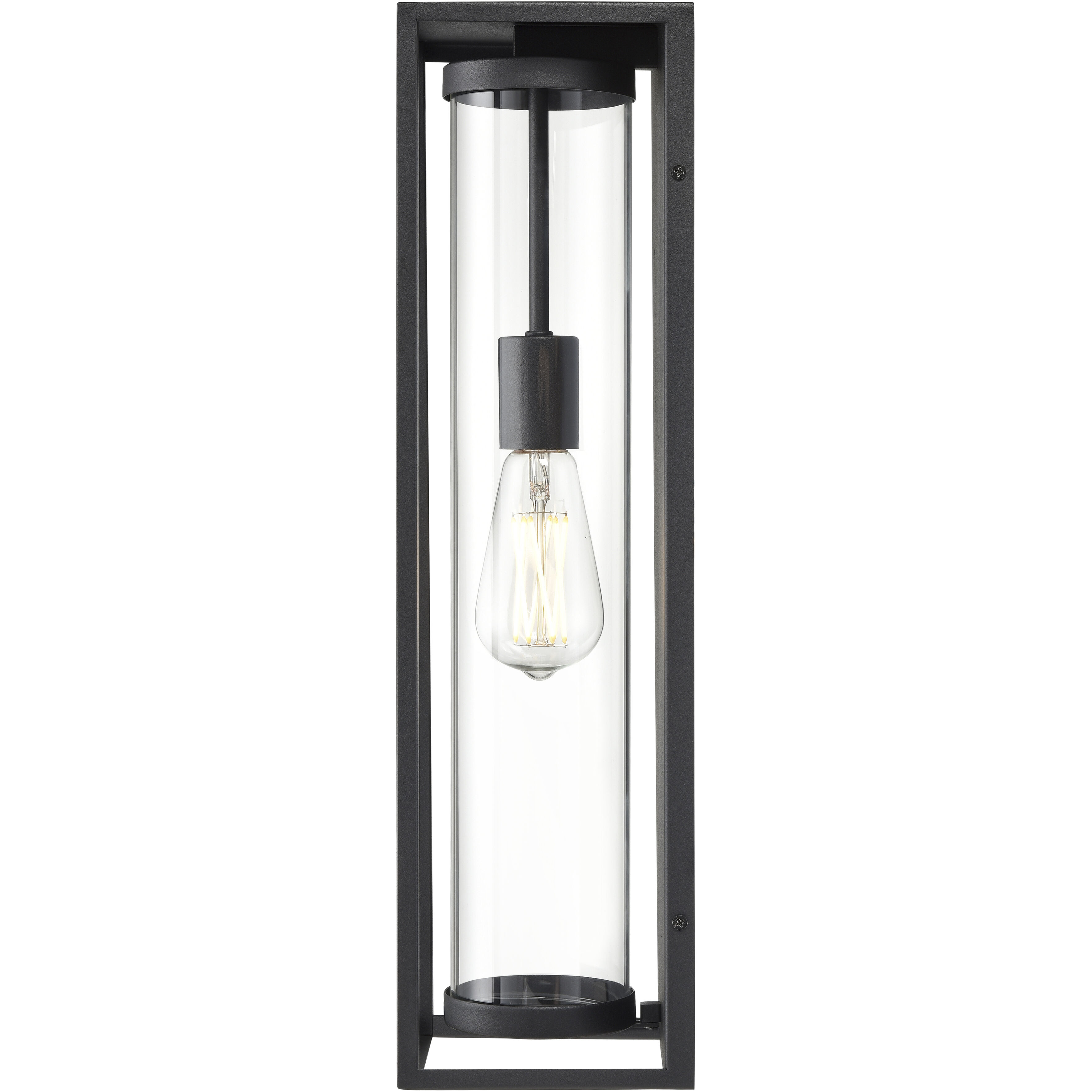 Caleb 1 Light 20 inch Textured Black Outdoor Wall Sconce